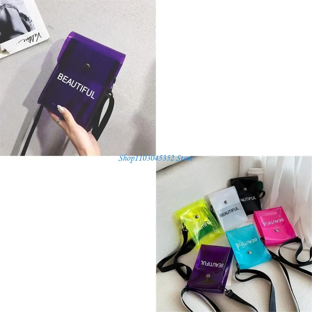 

Clear PVC Crossbody Bag Jelly Shoulder Purse for Concerts Sport Event Festivals