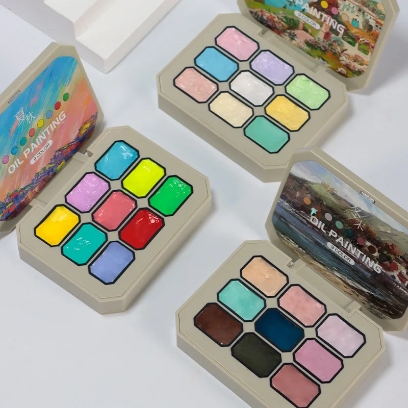 

9 Colors Macaron Oil Painting Gel Nail Art 3D Effect Modeling Texture No Need Top Coat Gel Polish UV Nail Polish Lacquer Varnish