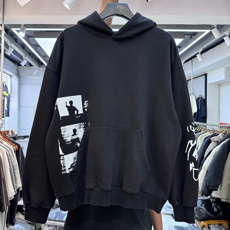 24AW simple printed hoodie