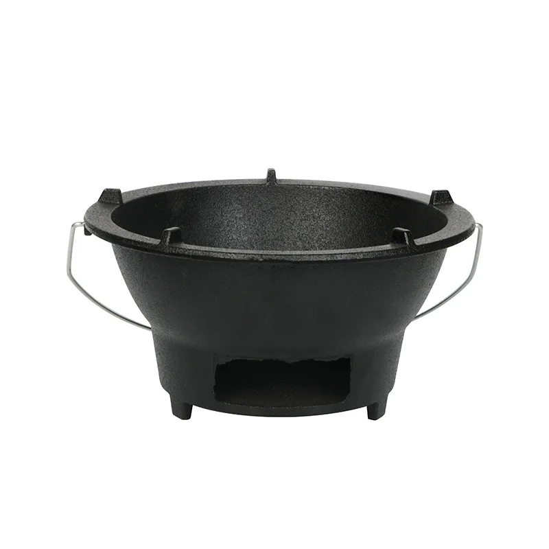 Portable Cast Iron Hibachi Grill Stove Small Charcoal BBQ Tabletop Korean Japanese Barbecue For Indoor Outdoor Camping
