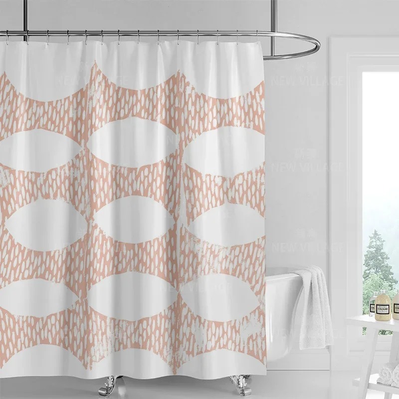 Tenda da doccia con graffiti geometrici astratti Tenda da doccia per tende da bagno in tessuto impermeabile vento minimalista nordico 180x200