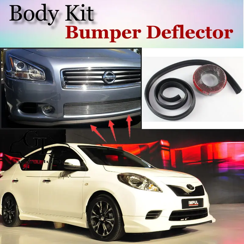 Bumper Lip Deflector Lips For Nissan Almera / Tino Front Spoiler Skirt For TopGear Friends Car Tuning View / Body Kit / Strip