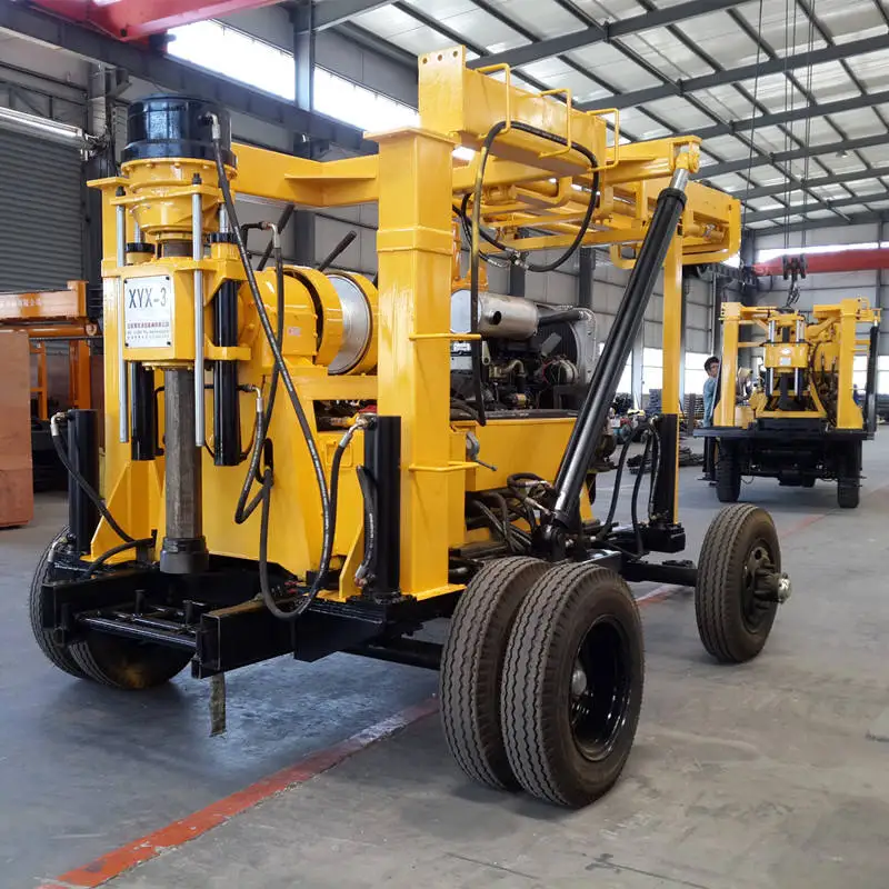 Hot Sale Customized 50m Wheeled Rock Core Sampling Drilling Rig Machine for Mining Exploration