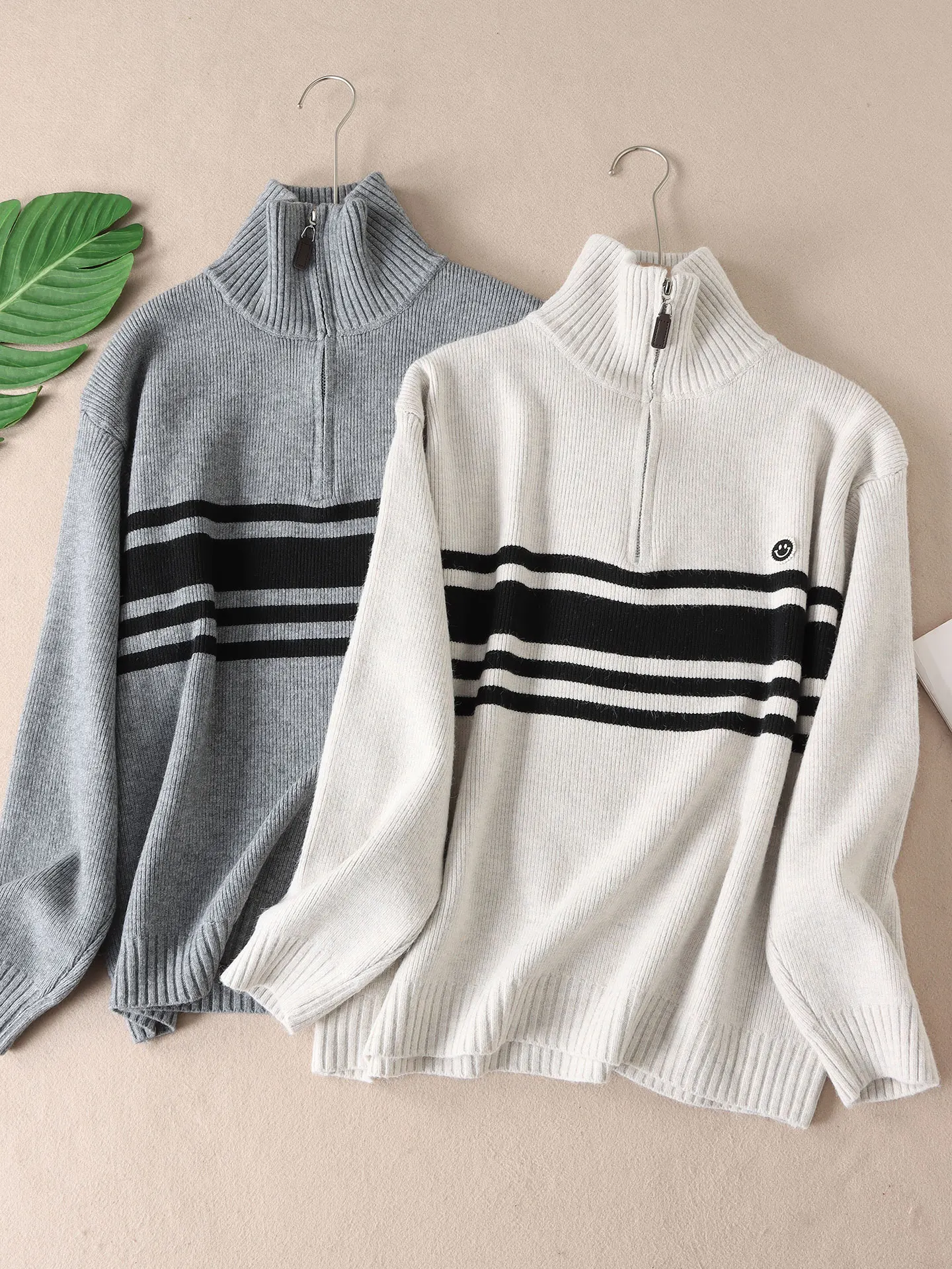 

Высококачественный утепленный флисовый свитер с высоким воротником для женщин, осенне-зимний, в корейском стиле, с узором, для повседневной носки