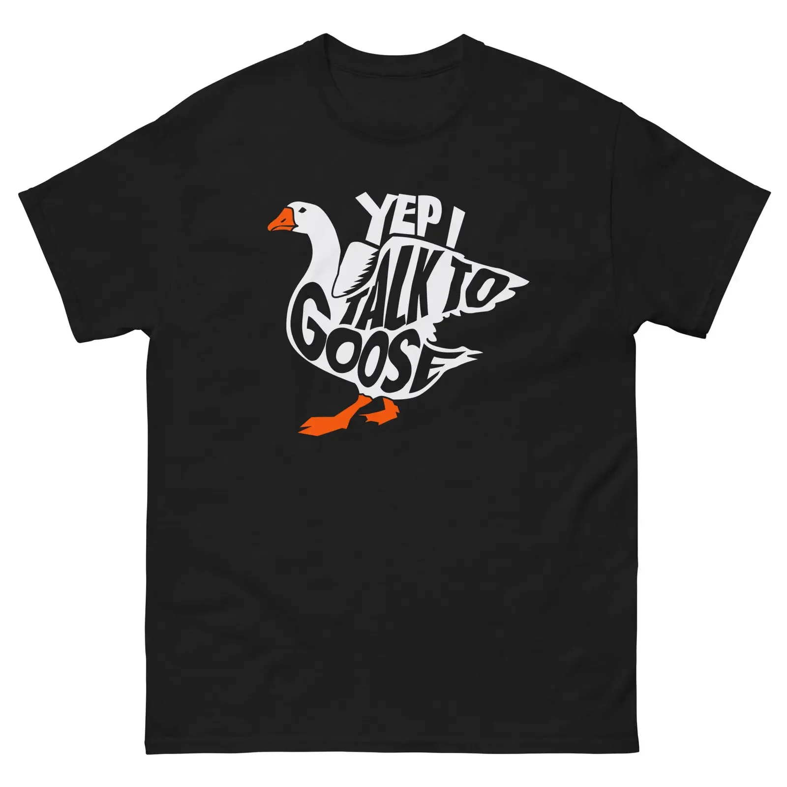 T-shirty unisex dla mężczyzn kobiety SummerGoose zabawna bawełniana koszulka Yep I Talk To Goose Meme Tee