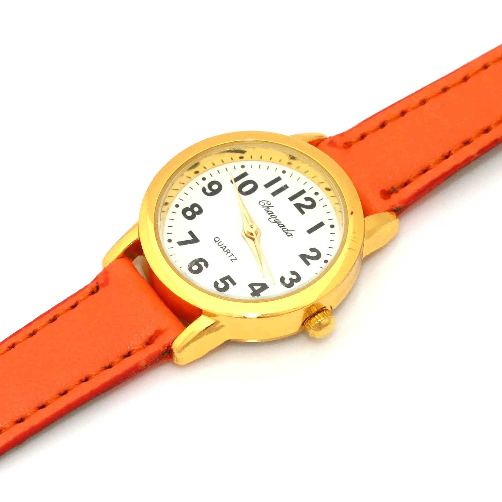 Candy Colorful Leather Quartz Watch for Girls Cute Kids Student Wristwatch