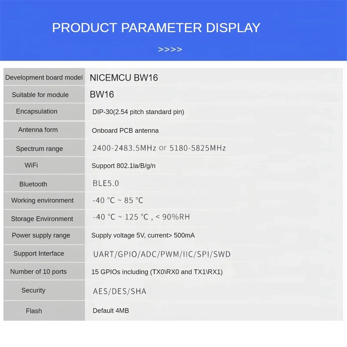 Efficient RTL8720DN Dual-Band WiFi Bluetooth BLE Module Unwelded