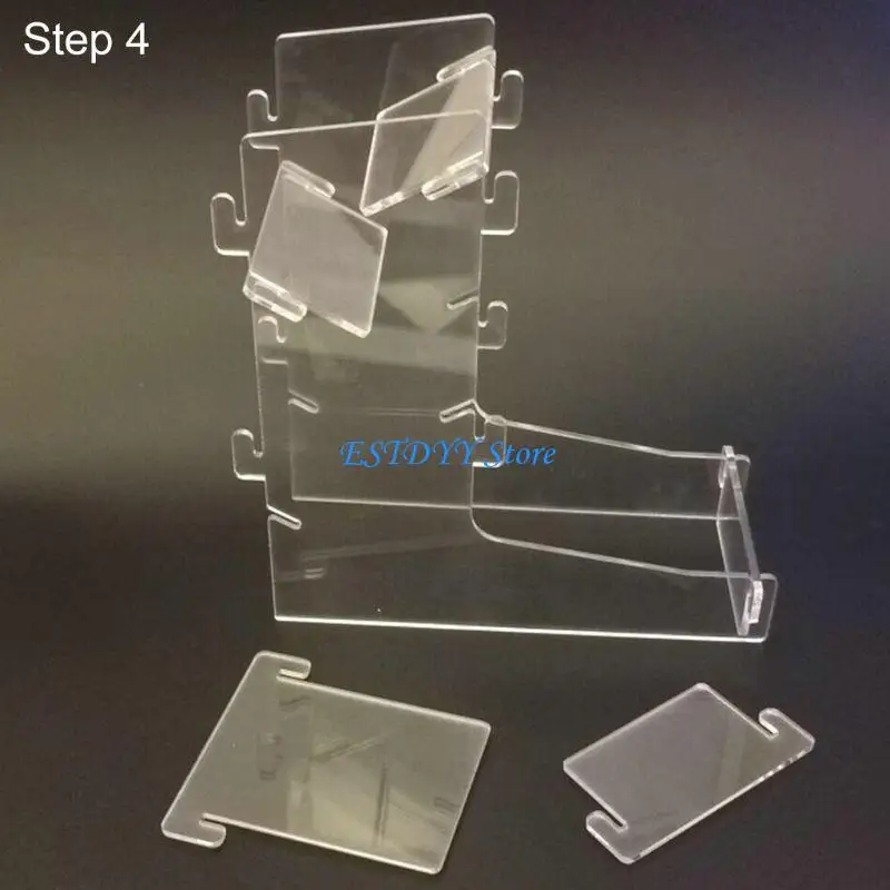G6DE MTG Games Quality Acrylic Transparent Tower DND Acrylic Transparent Tower DIY Board Game RPG Rolling Tower