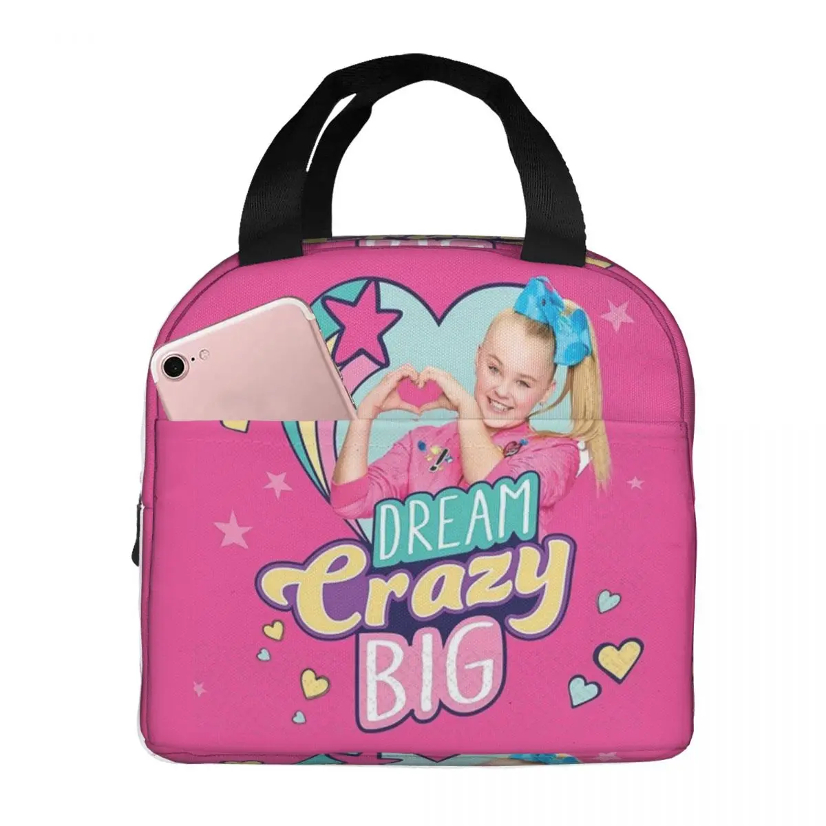 

Винтажная сумка для обеда JoJo Siwa Bootleg Singer Karma, альбом, изолированная сумка для обеда для женщин, холодильник, термосумка для еды, сумка для ланча, контейнер