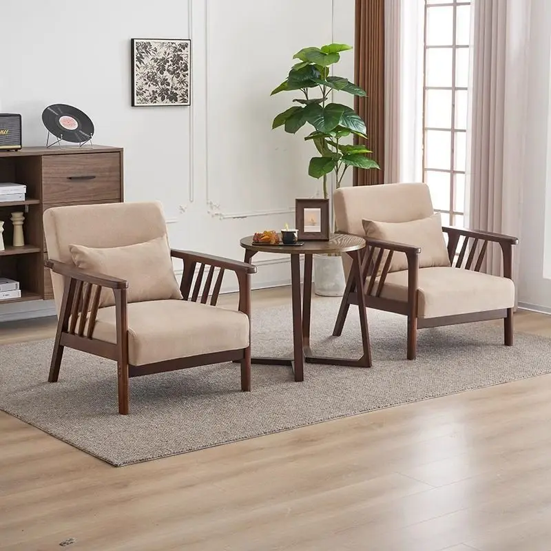 

Sleek & Sturdy Wooden Lounge Chair | Ideal for Living Room, Balcony | Contemporary Design | Comfortable Seating for Relaxation