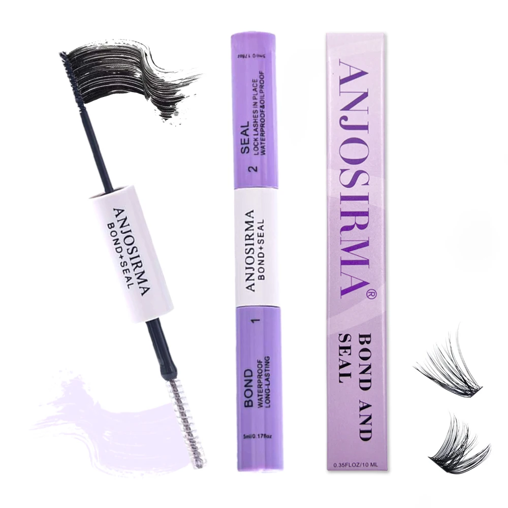 ANJOSIRMA Lash lijm Waterproof Wimper Bond en Seal, DIY Lash Clusters, Houden 48-72 Uur, Make-up Mascara Wand