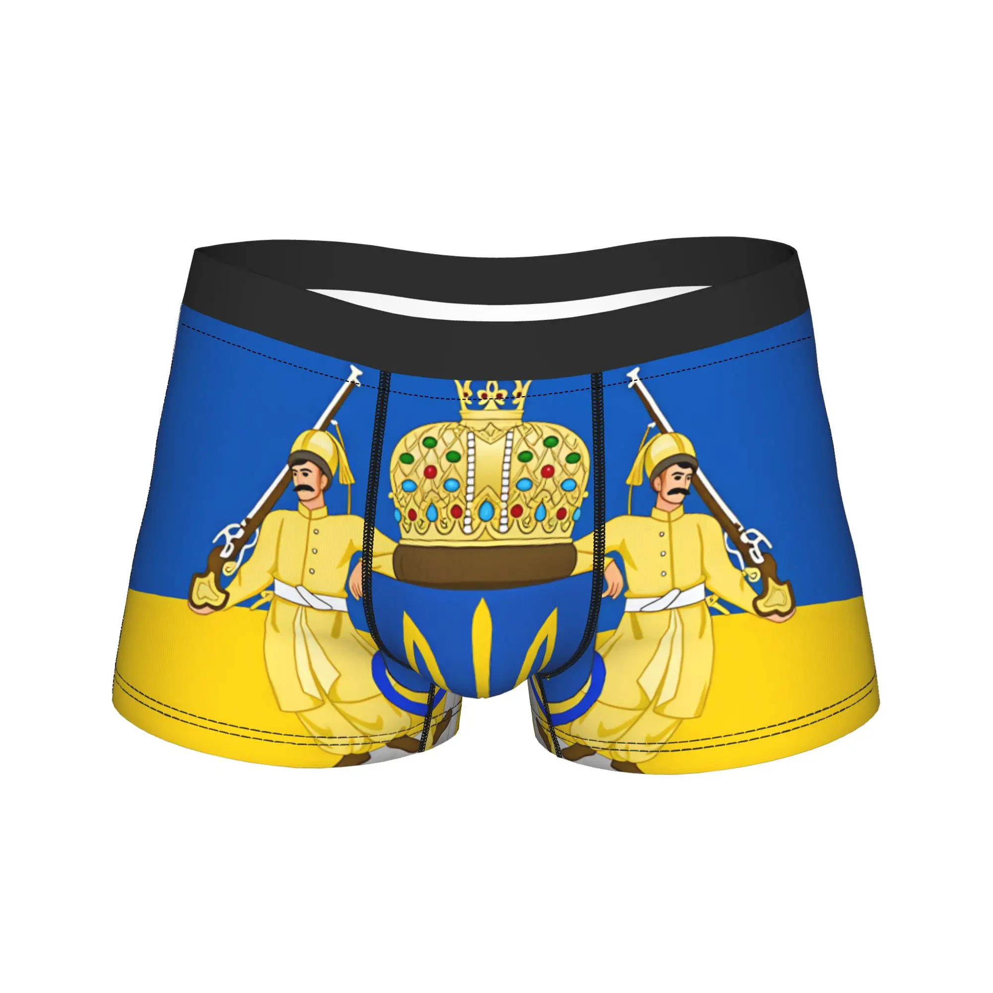 Ukraine Presidential Flag  Underwear  Elastic Underpants Printed Boxer Brief For Men 3D Pouch Plus Size Boxershorts