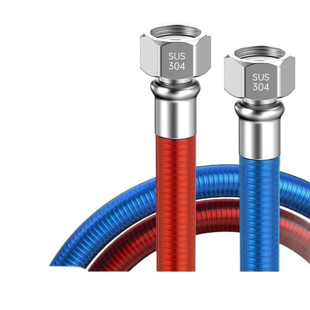Water Heater Hose Constructed Entirely of 304 Stainless Steel with Corrugated Design for Bending and Heat Insulated Operation