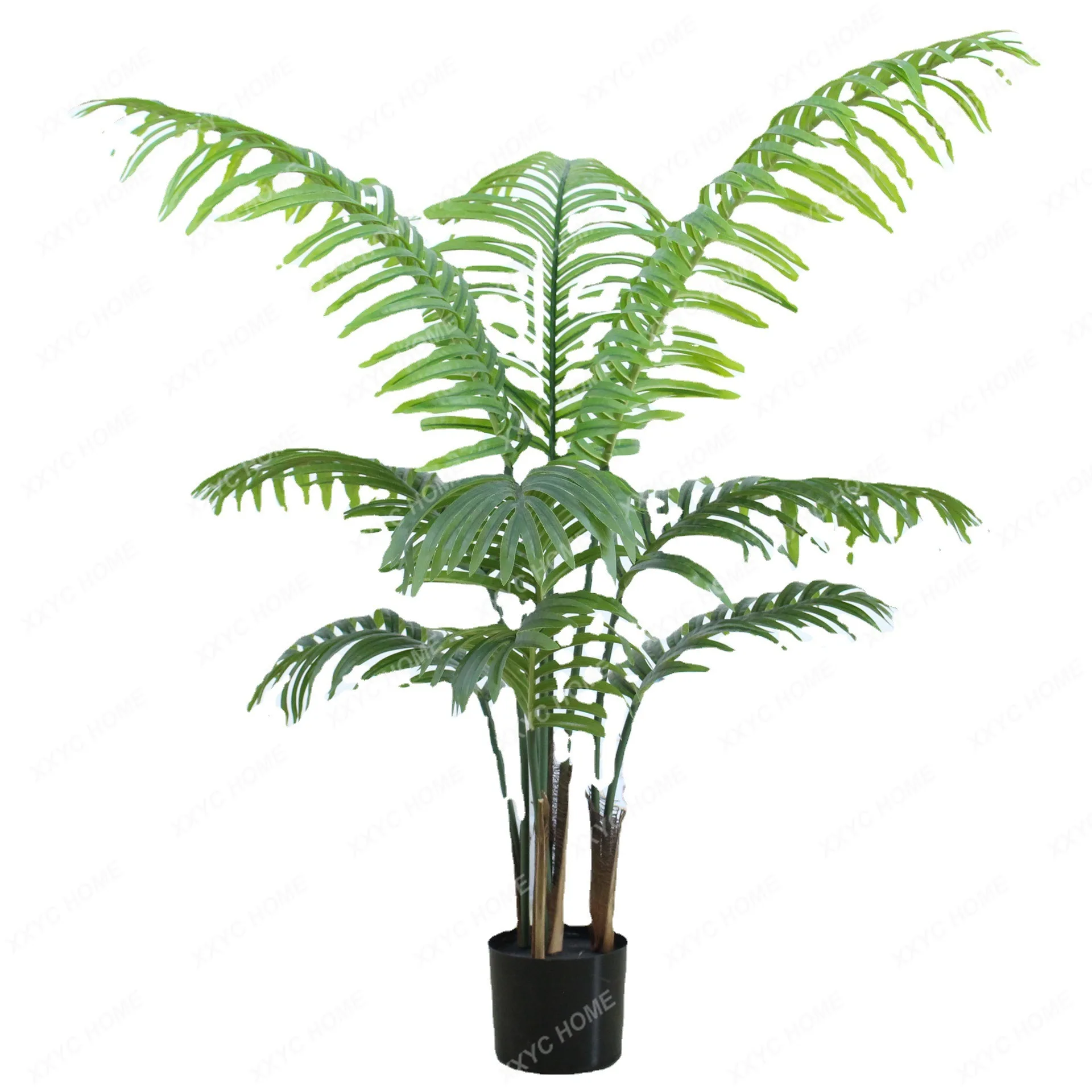 Simulation Areca Palm Imitative Tree Phoenix Tail Sunflower Fake Trees Bonsai Greenery Office Home Living Room Decoration