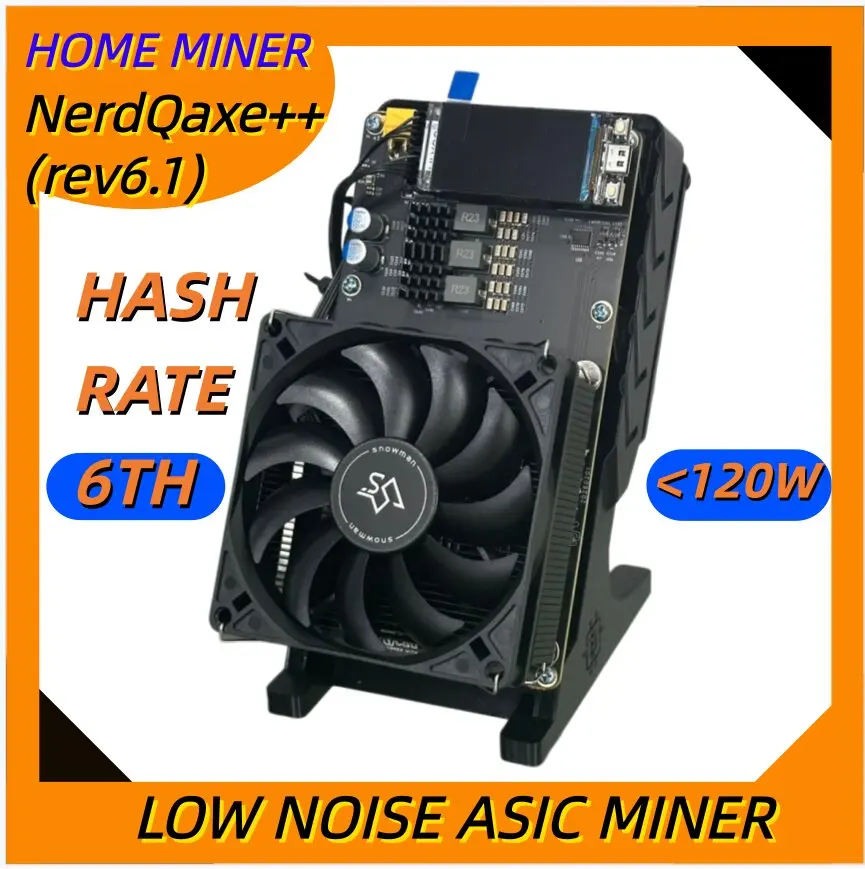 

Домашний майнер NerdQaxe++ 6TH/s Bitcoin ASIC Miner Rev 6.1 с низким энергопотреблением | Двойные вентиляторы | Машина для майнинга BTC Solo с Wi-Fi 2.4G