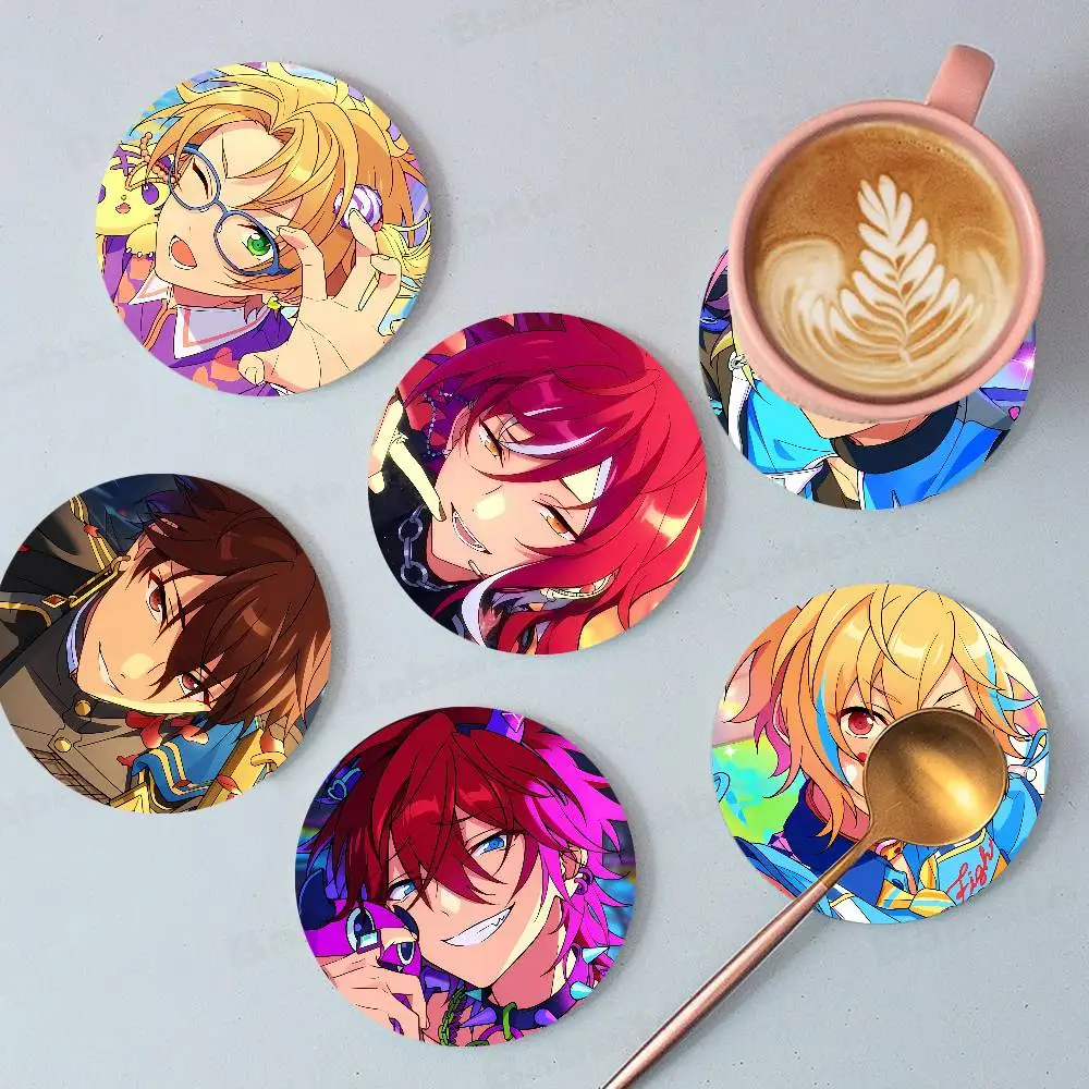 

Hot Music Game Ensemble Stars 1pc Pattern Coaster Tea Cup Heat Insulation Pad Anti-scalding Anti-slip Table Bowl Plate Mat