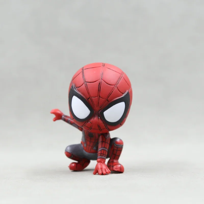 Figuras de Anime de Marvel para niños, juguetes de mesa de Spiderman, modelo de héroe de Marvel, muñeca linda, regalos de cumpleaños