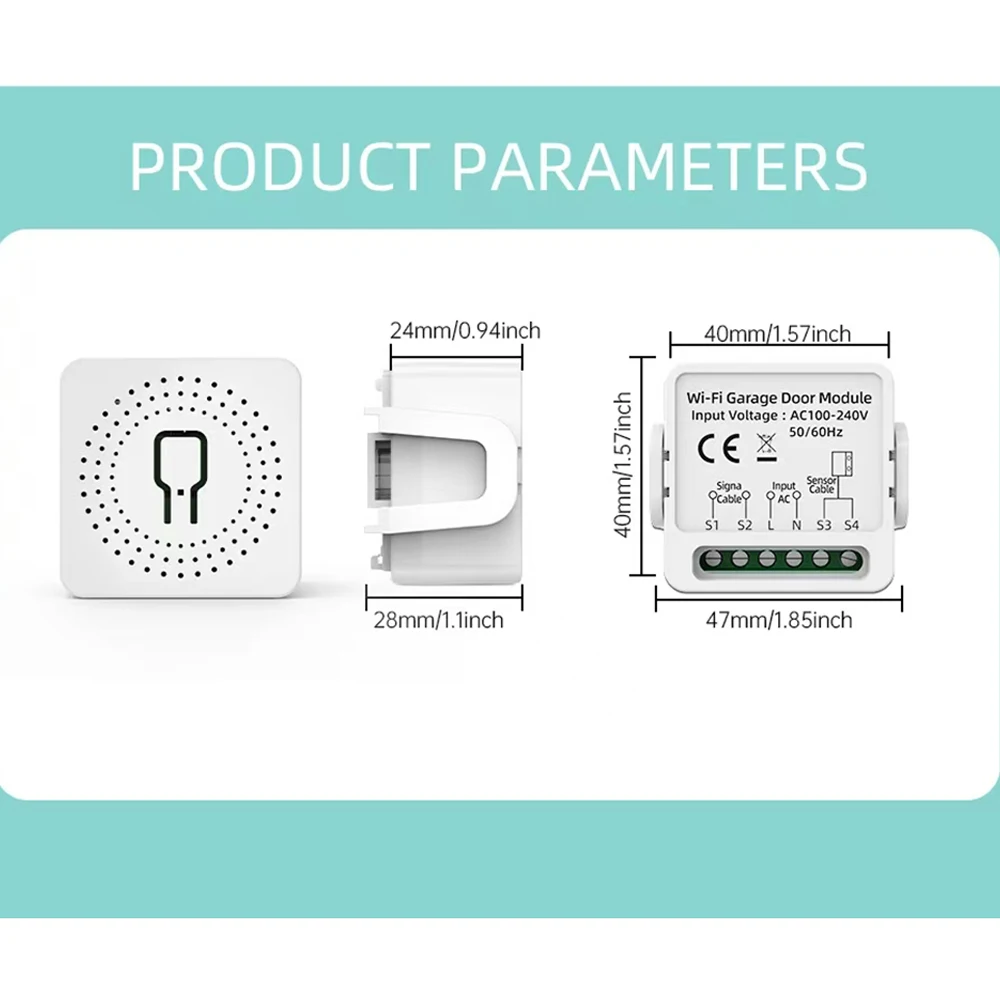 WG01 Smart Tuya WiFi Modulo apriporta garage Telecomando cancello Smart Life APP Alexa Assistente Google Controllo vocale Alice