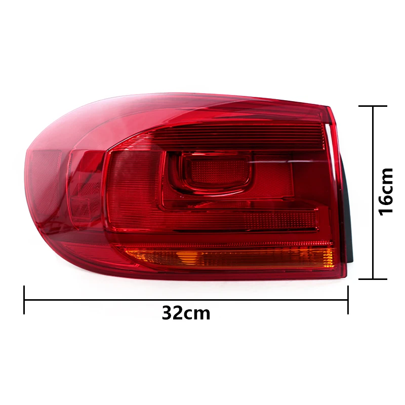 Car TailLight Cover For Volkswagen Tiguan 2012-2017 Rear Lamp Reversing Brake Fog Light Cover 5N0945095R 5N0945096R Without bulb