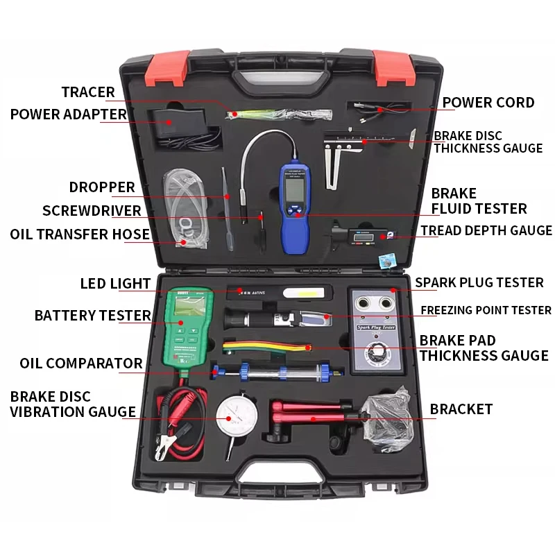

Quick Car Repair & Maintenance Inspection Kit Oil Quality Comparison Brake Fluid Tester Battery Tester