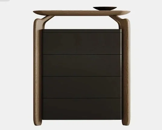 

Italian minimalist large-capacity creative storage solid wood living room paint small apartment household