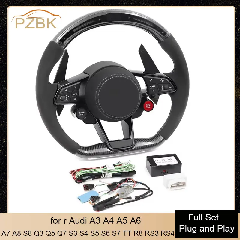 

LED Carbon Car Steering Wheel Assembly Drive Select Button for Audi A3 A4 A5 A6 A7 A8 S8 Q3 Q5 Q7 S3 S4 S5 S6 S7 TT R8 RS3 RS4