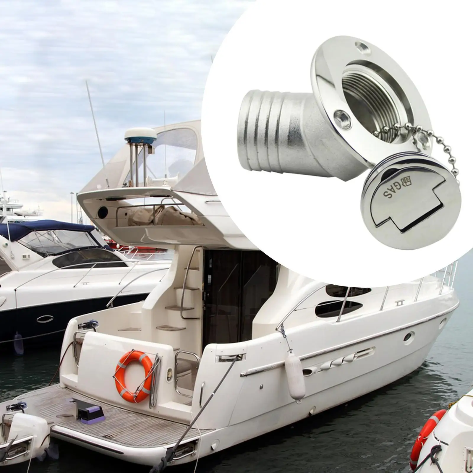 

Generic Deck Filler Cap Parts for 50mm Hose Practical Easy to Use Stainless Steel Marine Hardware for Yacht Trailers Rvs