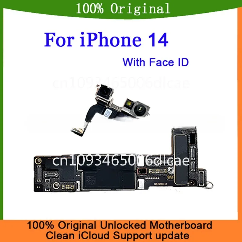 mobile phone motherboard for iPhone 14 unlock motherboard with face id 128 256 gb mainboard for iphone 14 motherboard original