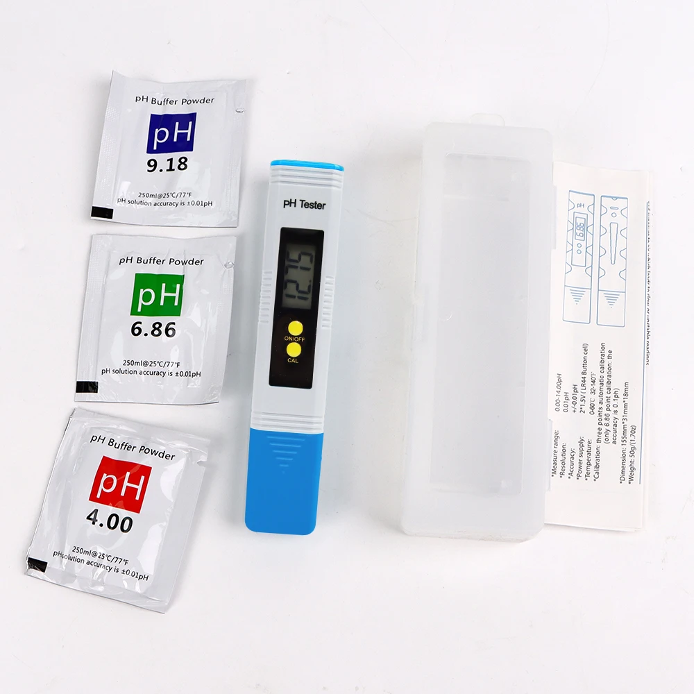 PH Meter 0.01 High Precision for Water Quality Tester with 0-14 Measurement Range Suitable Aquarium Swimming Pool