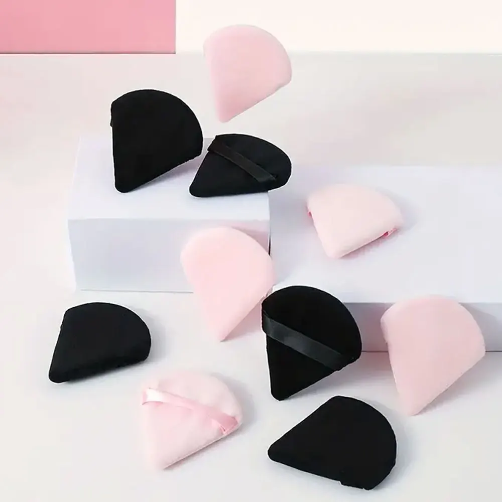 10pcs Triangle Powder Puff Setting Loose Powder Puff Makeup Sponge Powder Cushion Air Cushion Flocking Powder Puffs