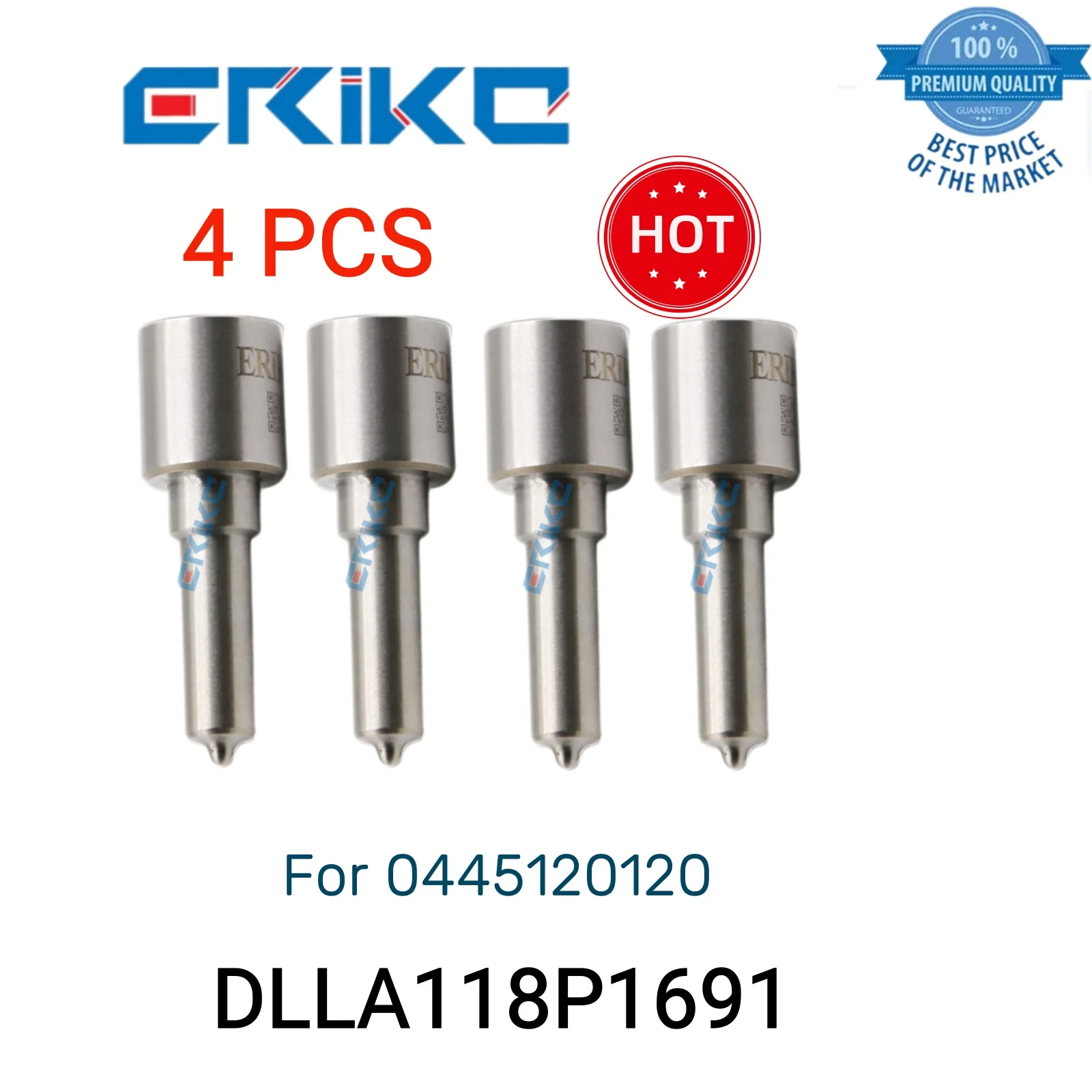 

4 PCS DLLA118P1691 0 433 172 037 Nozzle Diesel Injection DLLA 118 P 1691 Common Rail Nozzle DLLA 118P1691 fit for 0445120120