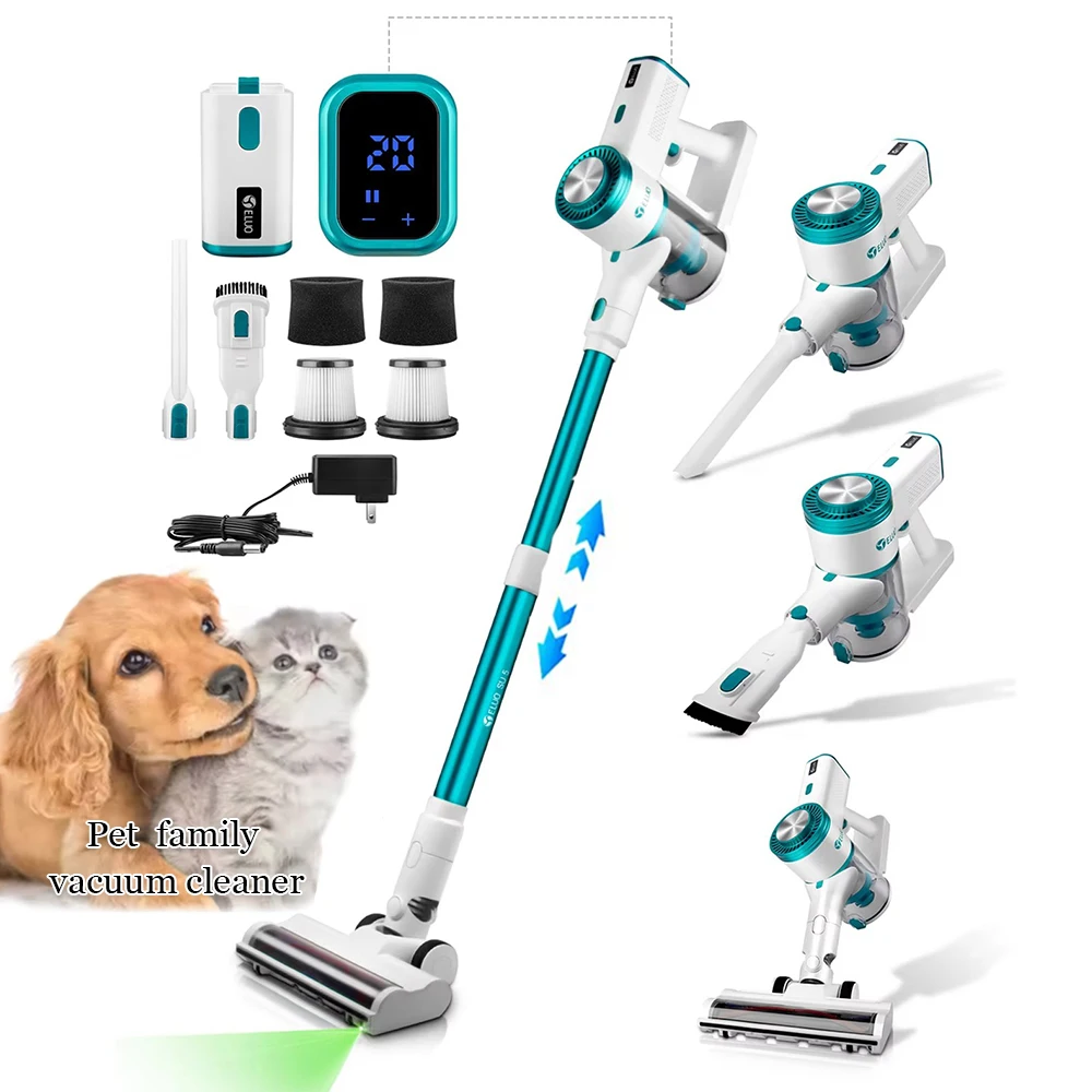 E.LUO Cordless Vertical Vacuum Cleaner Ultra Lightweight Stick Vacuum for Household Cleaning Carpet Hard Floor Car Pet Hair