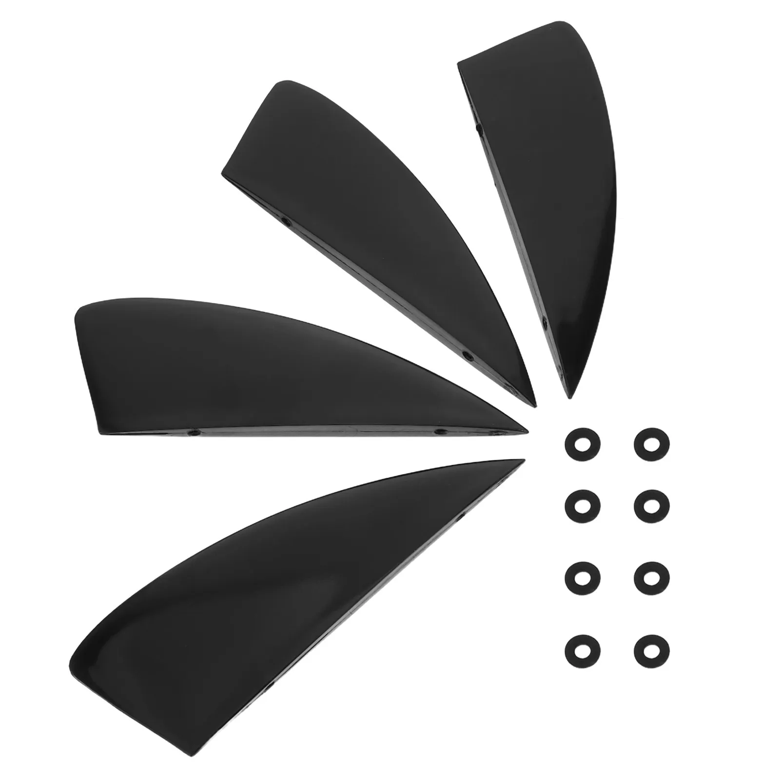1Set Black Surfboard Fins Removable Stand Up Paddleboard Fin Detachable Water Separator Surfboard Stabilizer Paddle Board Fin