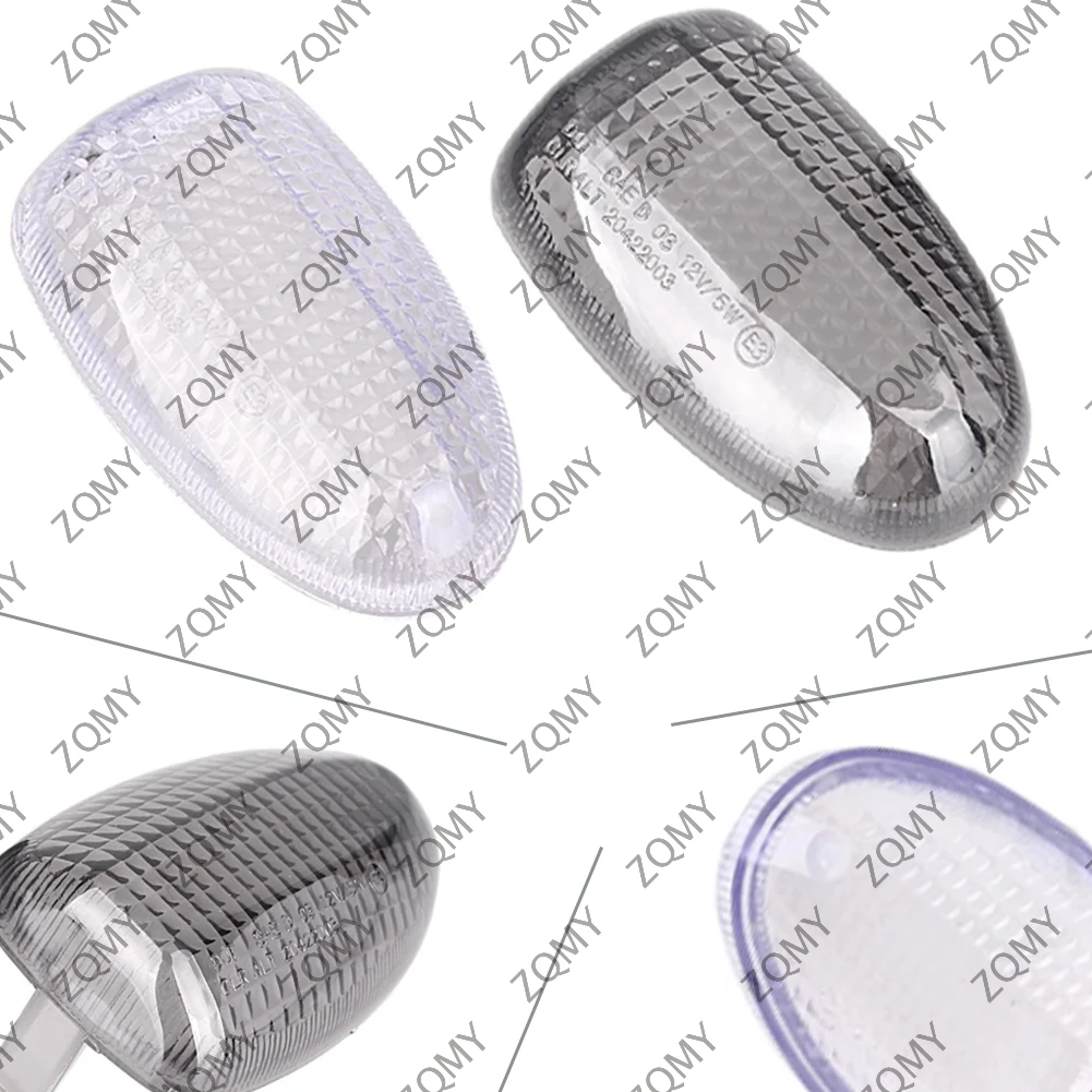 2Pcs E-Mark Motorcycle Turn Signals Light Lamp Indicator Blinker Lens Cover for BMW K1200RS 1997-2004 & R1150R R1150GS R1200C