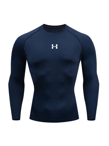 Men Running Compression T-shirt Long sleeves Sport Tees Gym Fitness Sweatshirt Male Jogging Tracksuit Homme Athletic Shirt Tops