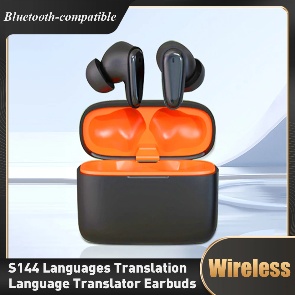 Smart Translation Headphones Bluetooth-compatible Voice Translator Wireless BT 144 Languages Online Headset Translator Earbuds