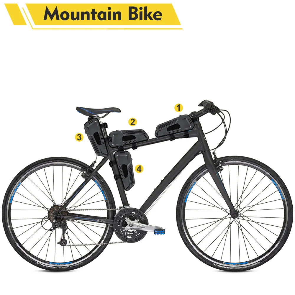 NEWBOLER 1,8L Fahrradtasche, regenfest, für den oberen Vorderrohrrahmen, große Kapazität, MTB-Rennrad-Gepäckträger, Schwarz, Fahrradzubehör – Detail 12