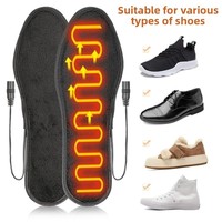 Washable USB Heated Shoe Insoles Rapid Heating Unisex Feet Warmer Sock Mat Non-Slip Soft Electric Foot Warming Pad Winter Warm
