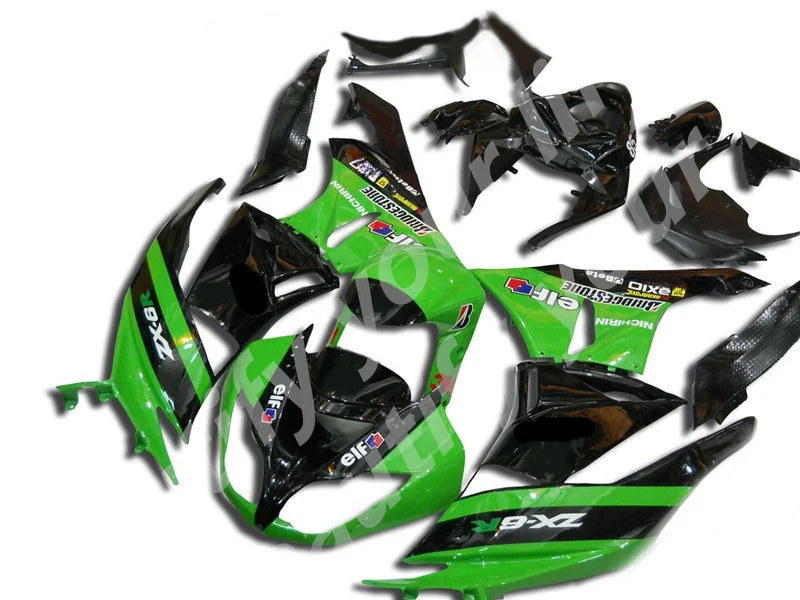 

For KAWASAKI ZX6R 636 2009 2010 2011 2012 Body Parts Fairing Kit ZX 6R 09 10 11 12 Complete Motorcycle green black Fairings