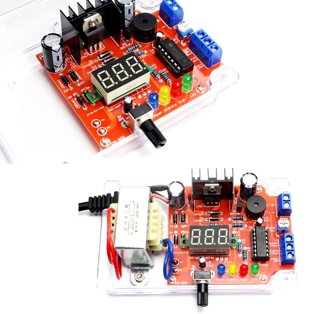 Kit de regulador de voltaje de fuente de alimentación lm317, juego electrónico de bricolaje, voltímetro de 220V a DC1.25-12V, entrenamiento de soldadura