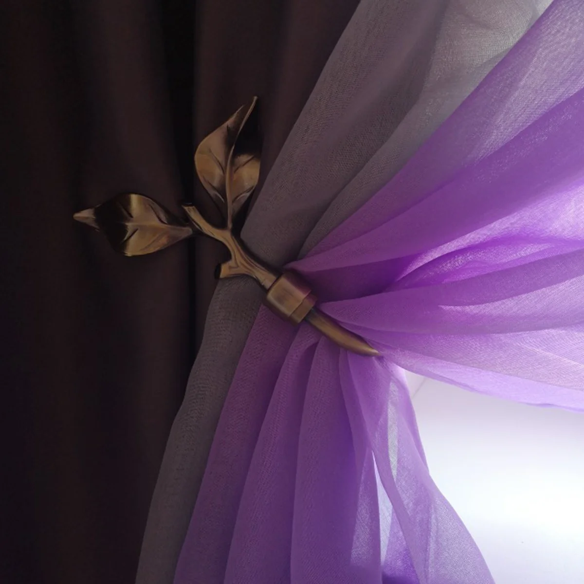 

Curtain Hooks Metal Rustic Leaves Wall Mount Hanger For Home Office Decorative Household Hook Towels Coats Keys Storage