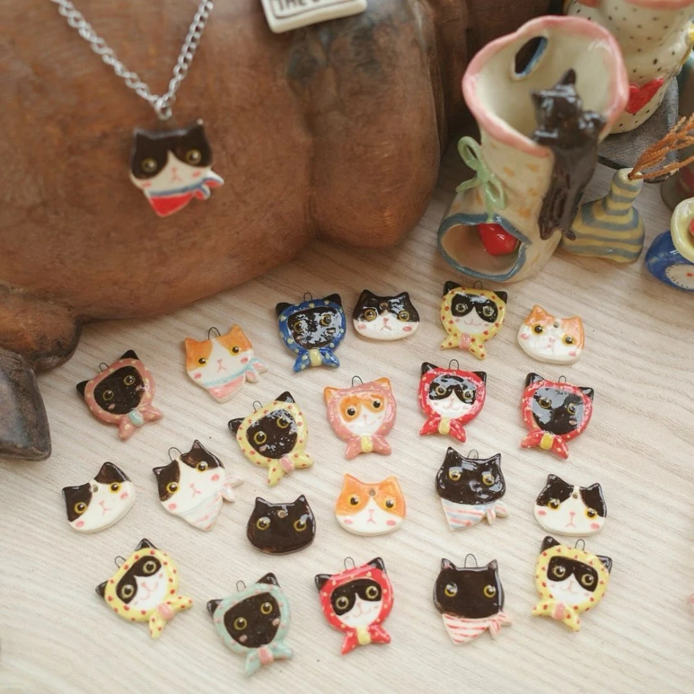 316 Edelstahl Wasserdicht Farberhaltend Niedliche Süße Kleine Katze DIY Anhänger Charms für Schmuck – Detail 3