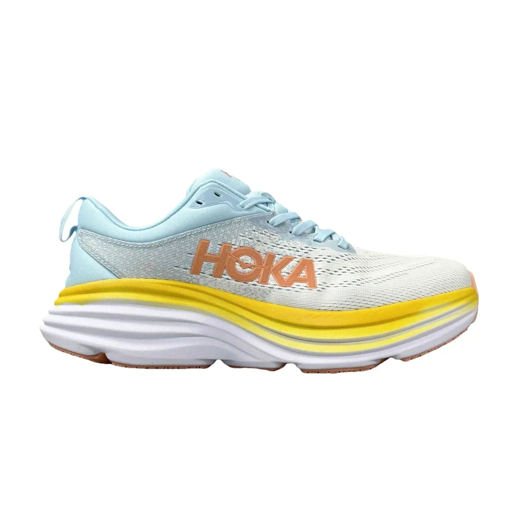 HOKA ONE ONE Bondi 8 Women and Men Blue Colour Wear-resistant Comfortable Lightweight Mesh Breathable Running Shoes 1123202-OKB