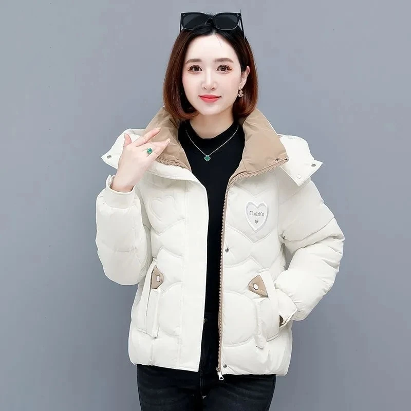 2024 NEW Down Cotton-Padded Coat Women Autumn Winter  Parkas Loose Warm Cotton Padded Jacket Hooded Outwear Ladies Fashion Tops