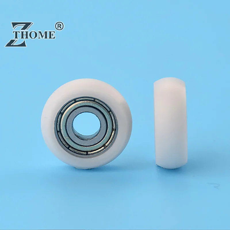 1Pc 608 ZZ 8*30*8.5mm POM Nylon Round Type Roller Wheel POM Wrapped 608ZZ Bearing Pulley Plastic Wheel