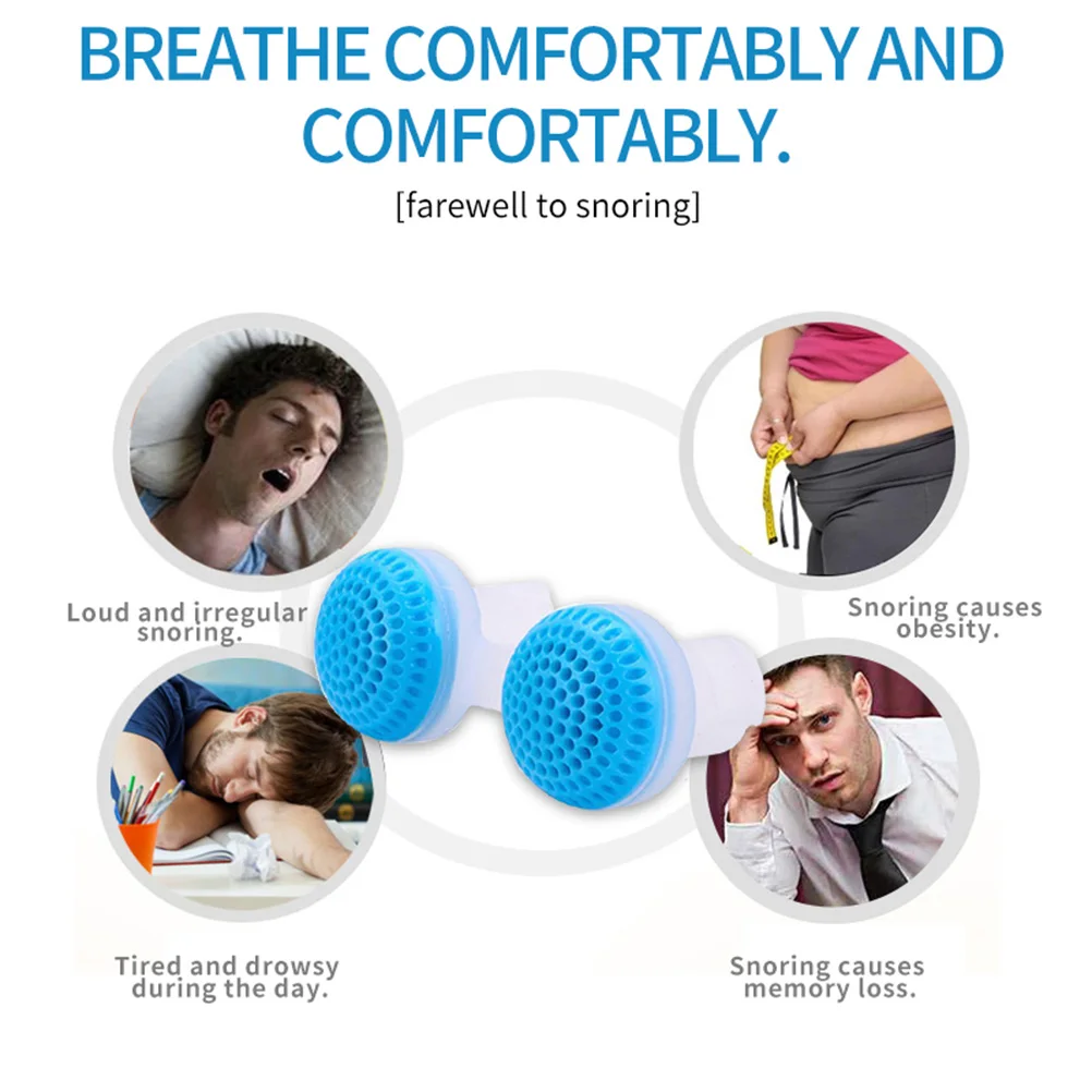 

2pcs Nasal Congestion Comfortable Buds Breathing Device Portable Case Health Care Sleep Aid