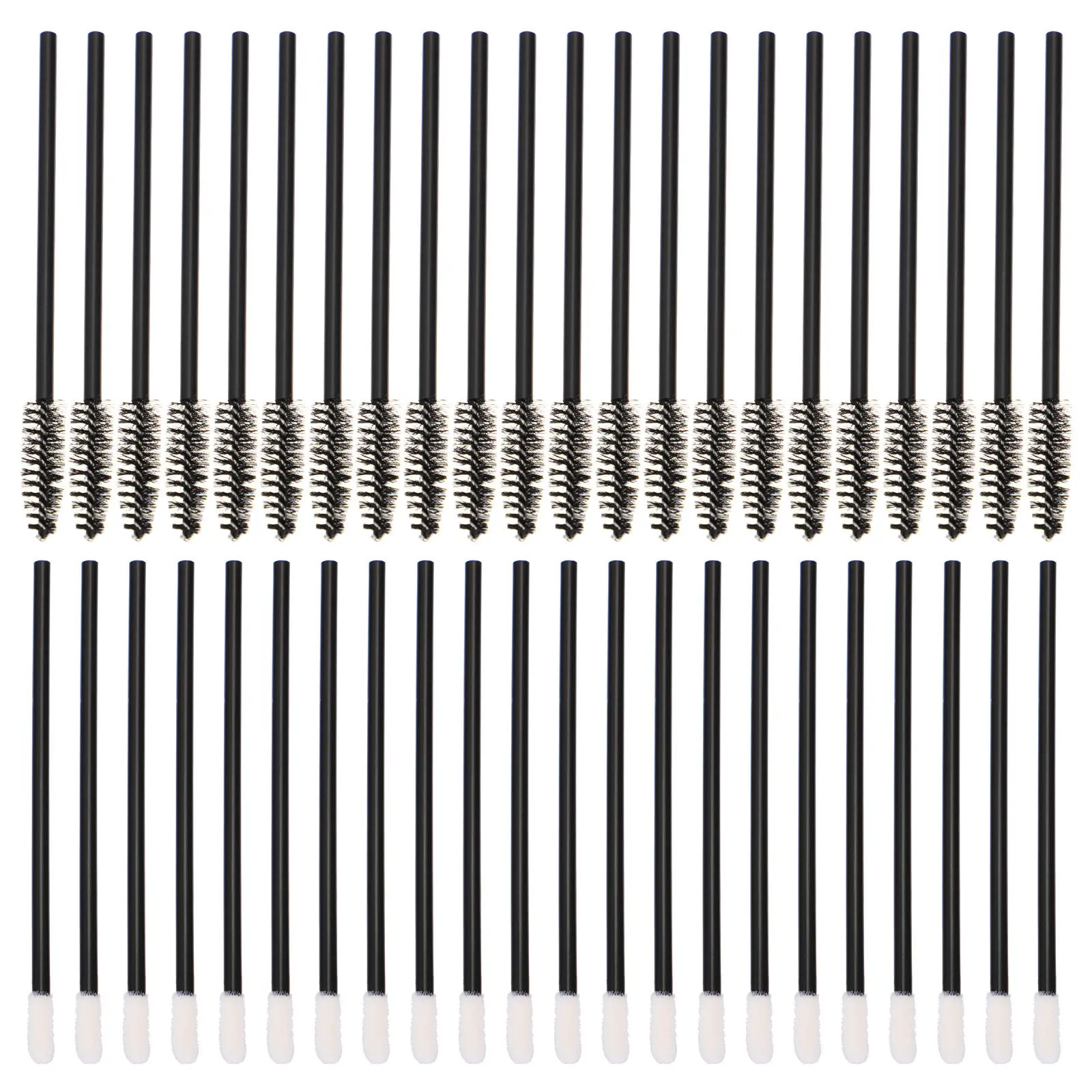 

100 шт. одноразовых аппликаторов для туши, помады и блеска для губ, мягкие волокнистые инструменты для макияжа с гибкой ручкой