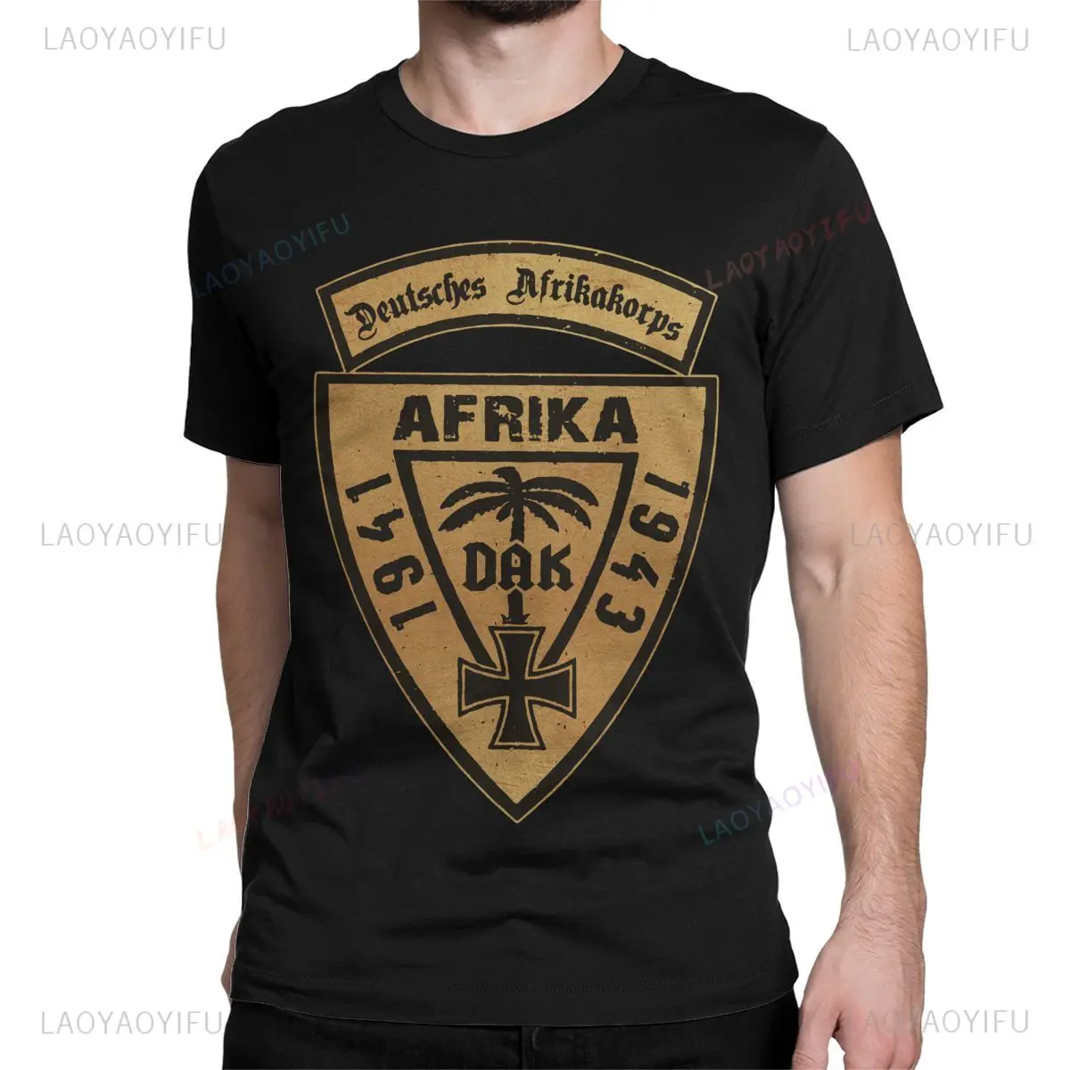 O Neck DAK Deutsches AfrikaKorps Africa 1941-43 Tees Wehrmacht T Shirts for Men Women Pure Cotton T-Shirt Short Sleeve Tops