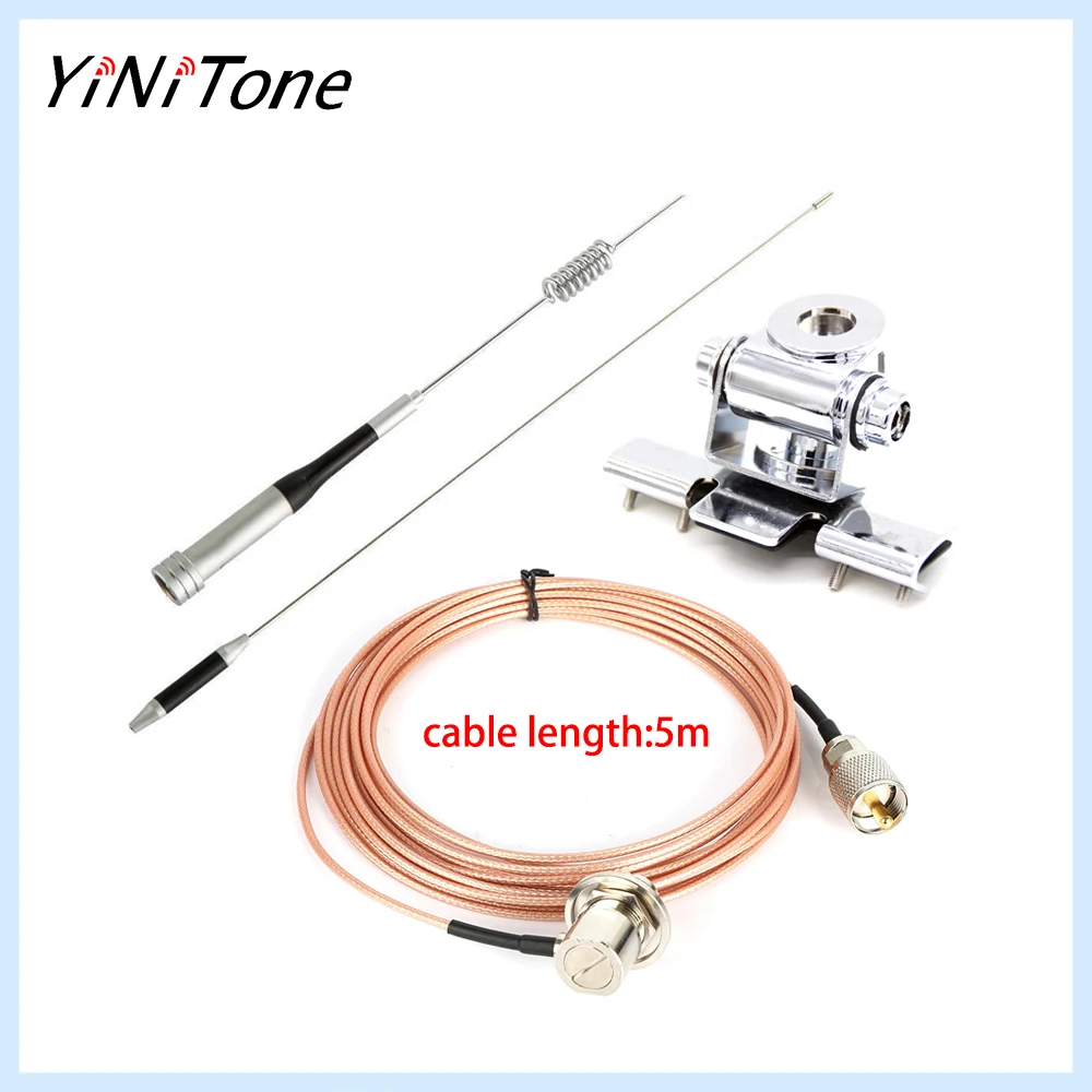 Professional SG-M507 74cm Antenna w/White RB-400 Heavy-Duty Mount & SC-316 Extension Cable for Mobile Radios
