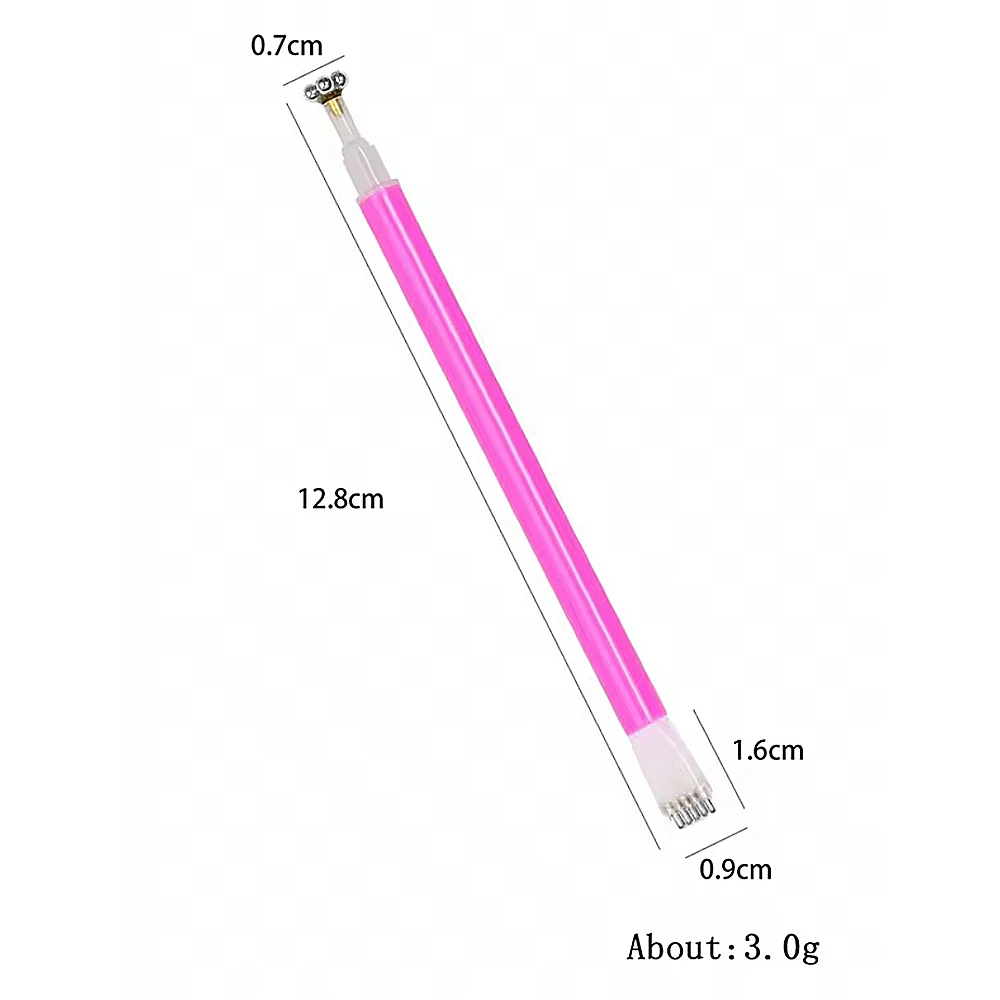 3D新型ペタルゼブラストライプキャットアイネイルアートマグネットペン両頭吸花ストライプタイプキャッツアイ磁気マニキュアツール
